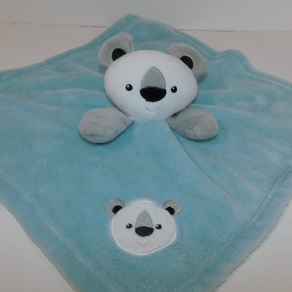 Blue White Gray Koala Bear Security Blanket Plush Baby Lovey Nunu Soother - Picture 3 of 5